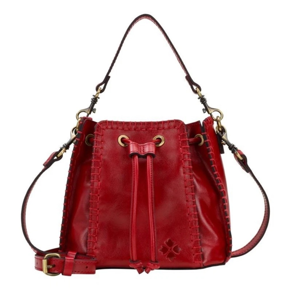 Patricia Nash Xena Drawstring Crossbody Aegean Bloom Rosewood w/ Dust Bag NWOT